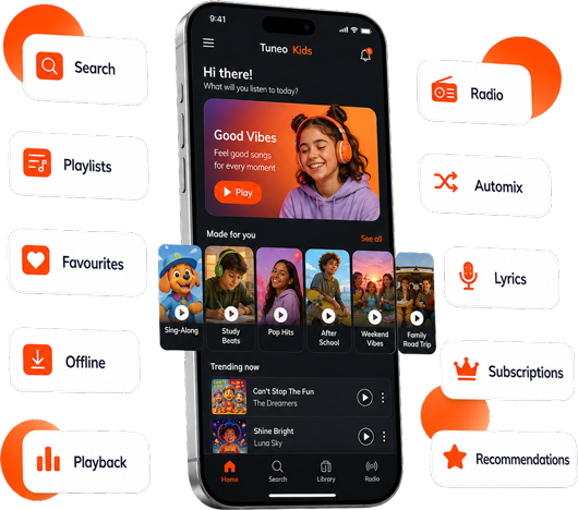 music-streaming-app-features-for-kids-app-tunedglobal